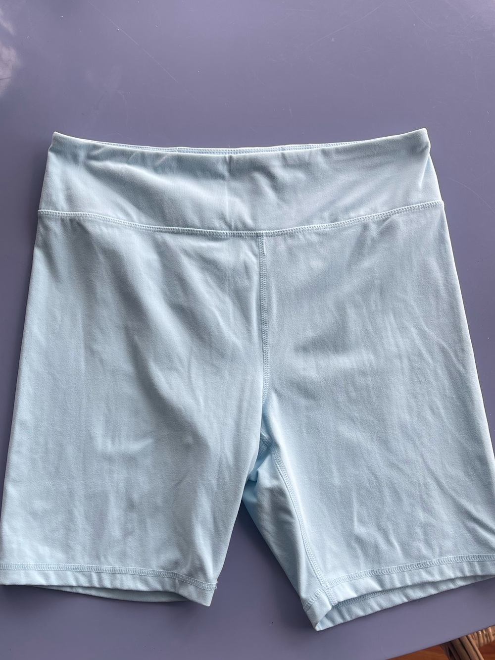 Ideology Light Blue High-Rise Bike Shorts